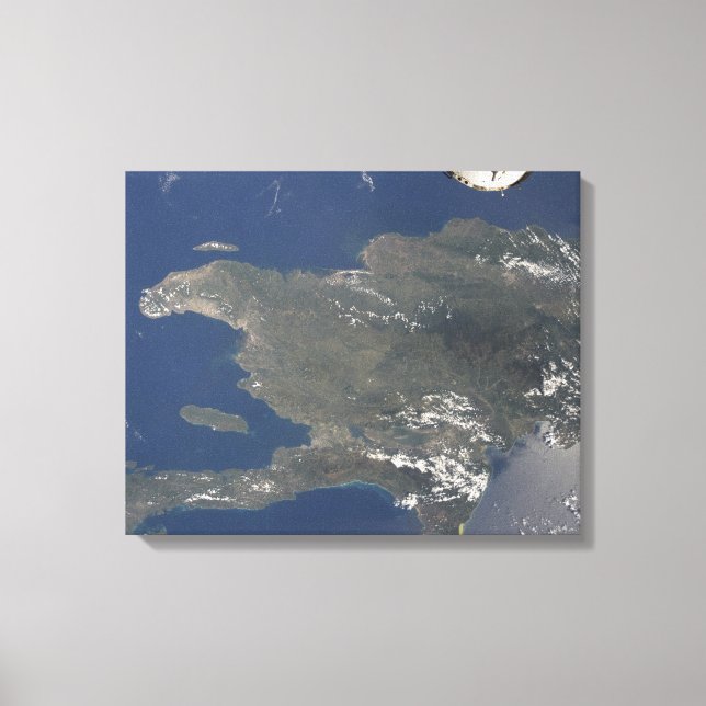 Lienzo Vista de la isla caribeña de La Española (Anverso)