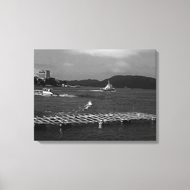 Lienzo Vista de la isla de la Perla de Mie Mikimoto (Anverso)