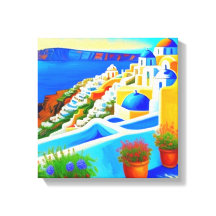 Vista de la isla de Santorini