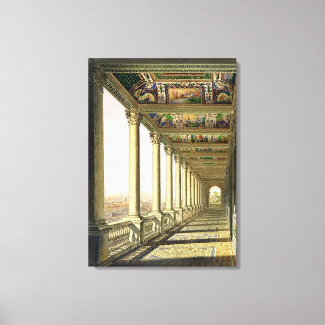 Lienzo Vista de la Loggia de la 3ª planta del Vaticano, c (Anverso)