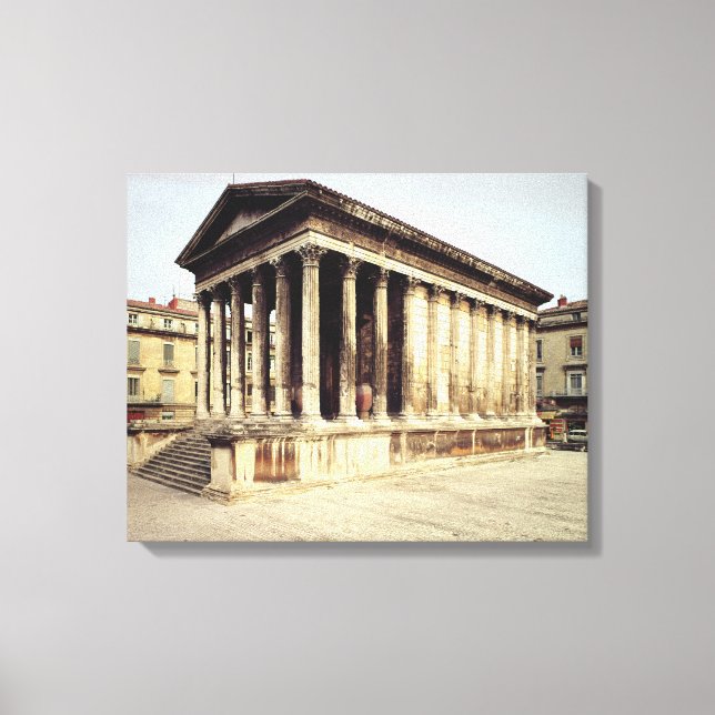 Lienzo Vista de la Maison Carree, c.19 a.C. (Anverso)