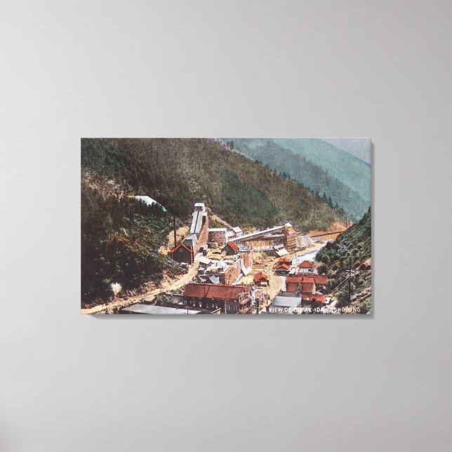 Lienzo Vista de la mina Hecla mirando por el cañón (Anverso)