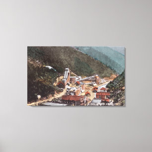 Lienzo Vista de la mina Hecla mirando por el cañón