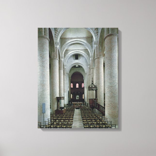 Lienzo Vista de la nave, hacia el altar (Anverso)