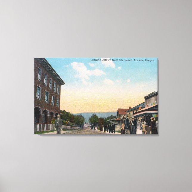 Lienzo Vista de la parte alta de la playa, OR (Anverso)