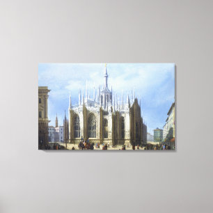 Lienzo Vista de la parte posterior de la catedral de