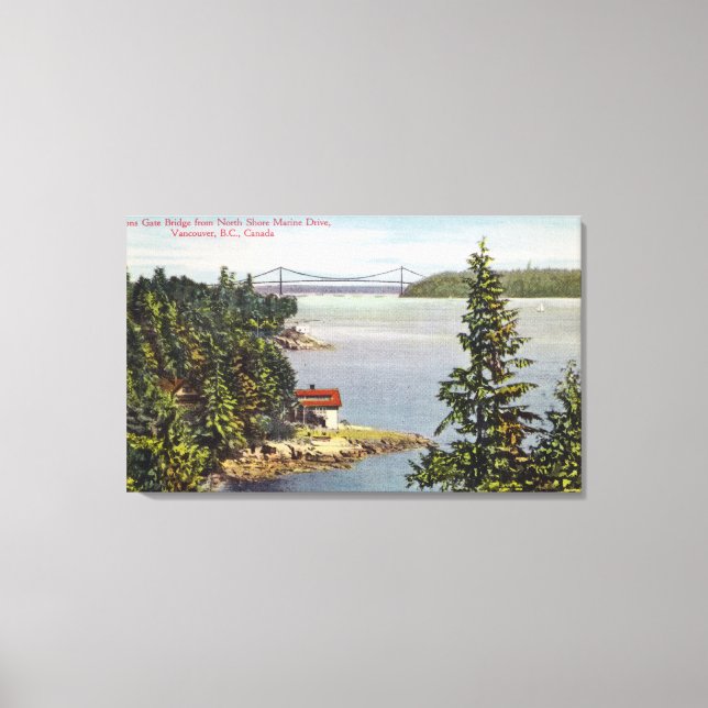 Lienzo Vista de la Puerta de los Leones en la costa norte (Anverso)