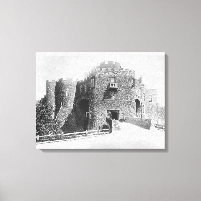 Lienzo Vista de la Puerta del establo, construida 1221-27 (Anverso)