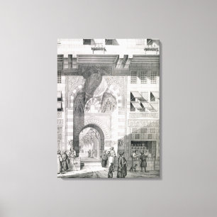 Lienzo Vista de la puerta del Kaid-Bey de Okal, de los