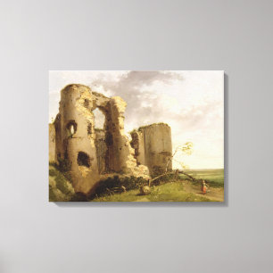 Lienzo Vista de la puerta del oeste del castillo de