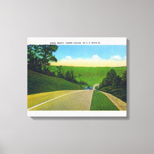 Lienzo Vista de la Ruta de Estados Unidos 20 (Anverso)