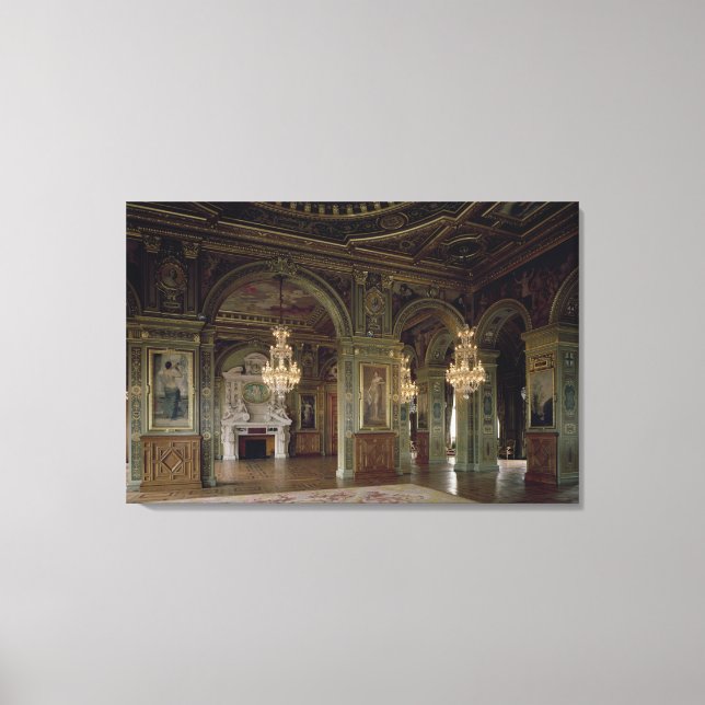 Lienzo Vista de la Salle des Arts, después de 1871 (Anverso)