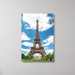 Lienzo Vista de la Torre Eiffel desde el Parque Público C