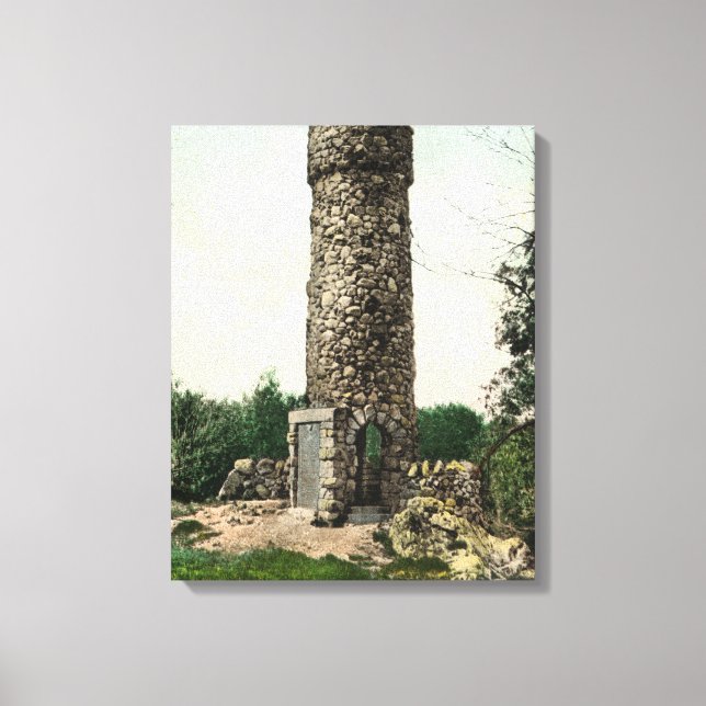 Lienzo Vista de la Torre Norumbega (Anverso)