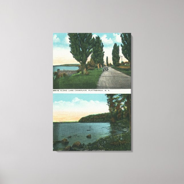 Lienzo Vista de la unidad de Lake Champlain (Anverso)