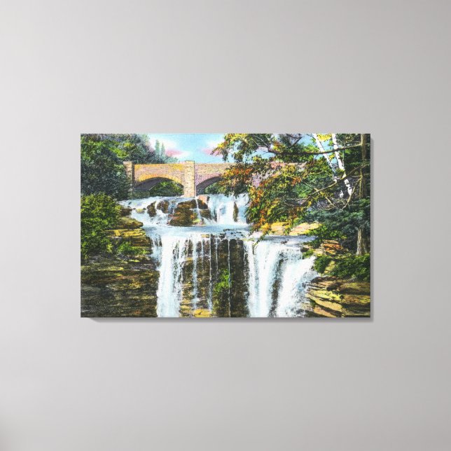 Lienzo Vista de las Cataratas de Haines (Anverso)