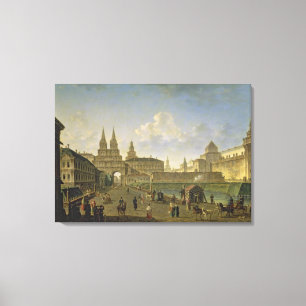 Lienzo Vista de las puertas de Voskresensky y de Nikolsky