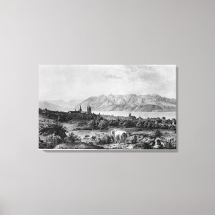 Lienzo Vista de Lausanne