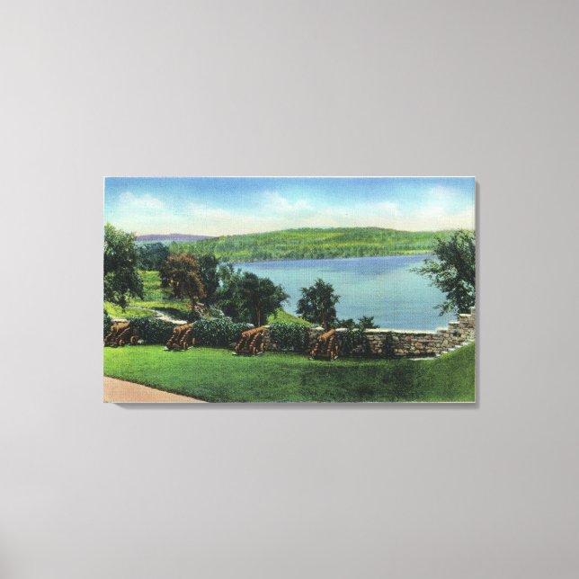 Lienzo Vista de los cañones y la muralla del sur (Anverso)