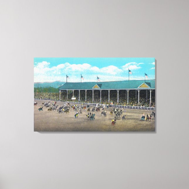 Lienzo Vista de los Concursos de Baloncesto (Anverso)