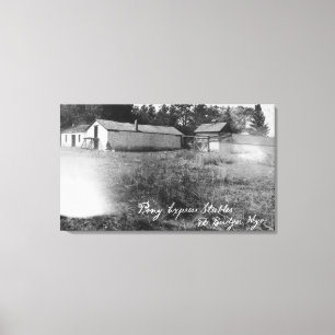 Lienzo Vista de los establos de Pony Express