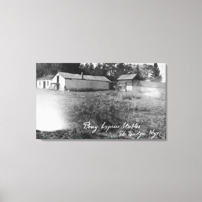 Lienzo Vista de los establos de Pony Express (Anverso)