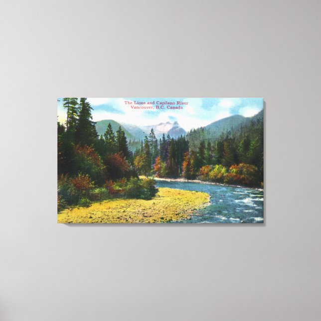 Lienzo Vista de los Leones y el río Capilano (Anverso)