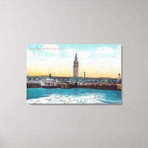 Lienzo Vista de los resbalones y de la torre del