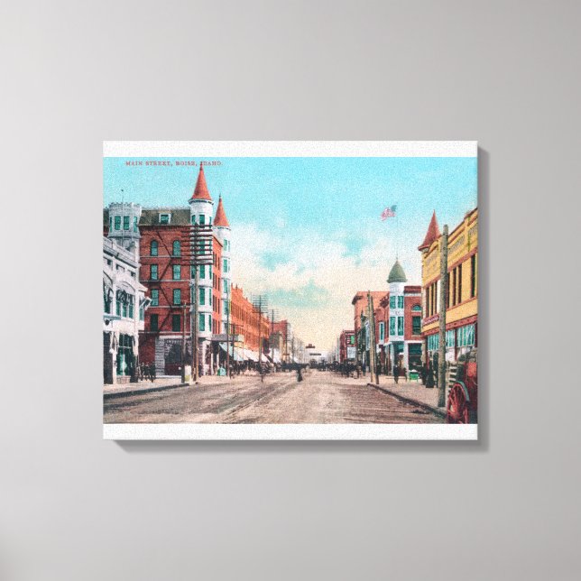 Lienzo Vista de Main StreetBoise, ID (Anverso)