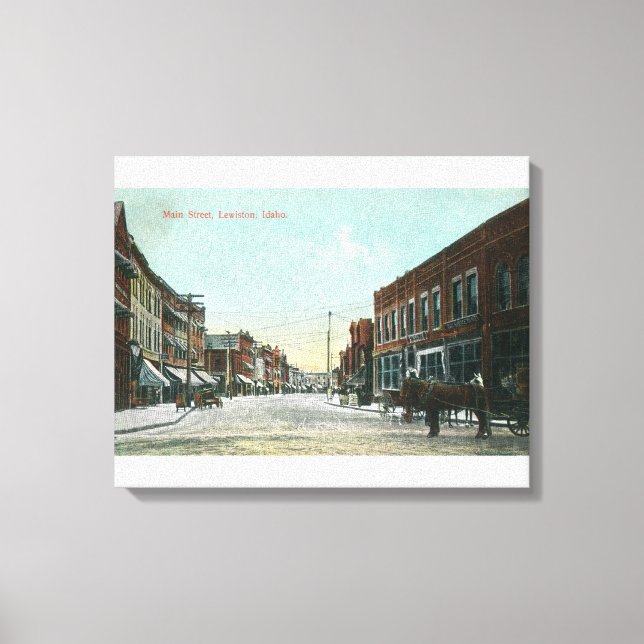 Lienzo Vista de Main StreetLewiston, ID (Anverso)