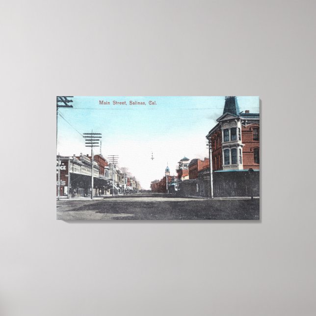 Lienzo Vista de Main StreetSalinas, CA (Anverso)