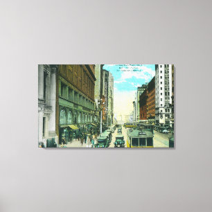 Lienzo Vista de Market Street desde Grant Street