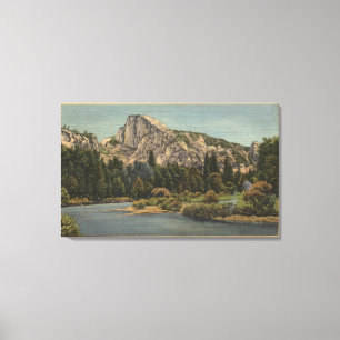 Lienzo Vista de Media Domo desde el Suelo del Valle