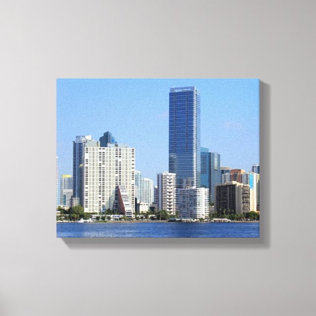 Lienzo Vista de Miami Skyline (Anverso)