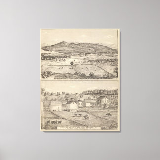 Lienzo Vista de Middlebury y granja