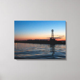 Lienzo Vista de Montevideo en el amanecer, Uruguay