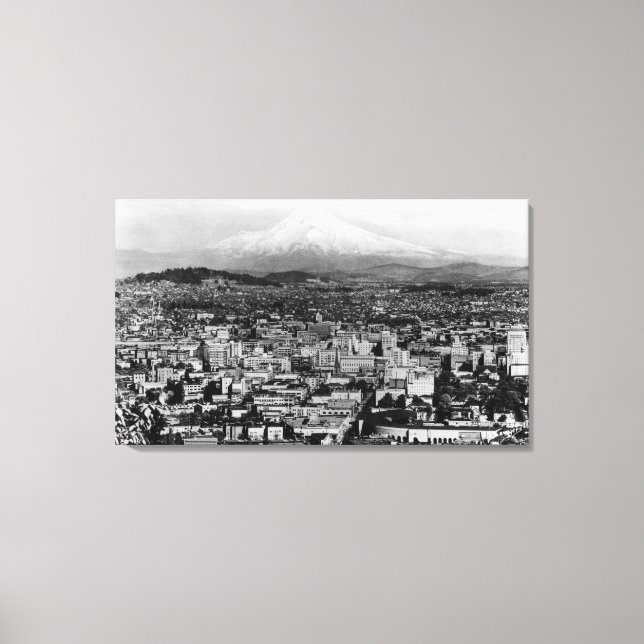 Lienzo Vista de Mt. Hood desde Portland, Fotografía de Or (Anverso)