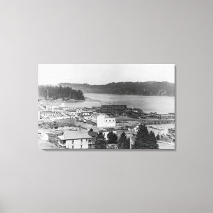 Lienzo Vista de North Bend, Fotografía de Oregon