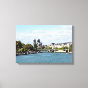 Lienzo Vista de Notre Dame de París desde Pont d'Austerli