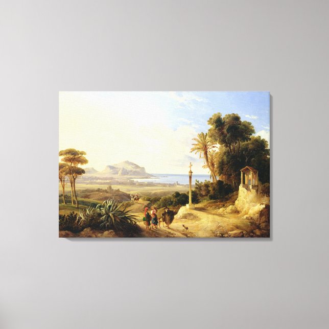 Lienzo Vista de Palermo, 1840 (Anverso)