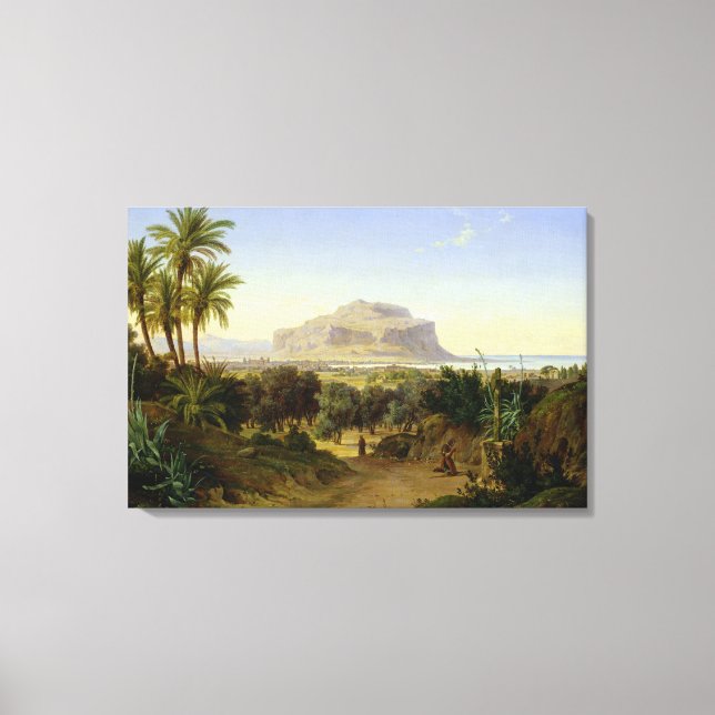 Lienzo Vista de Palermo con el monte Pellegrino (Anverso)