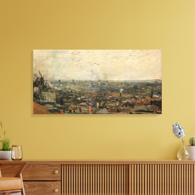Lienzo Vista de París desde Montmartre por Vincent van Go (Insitu (Sala de estar))