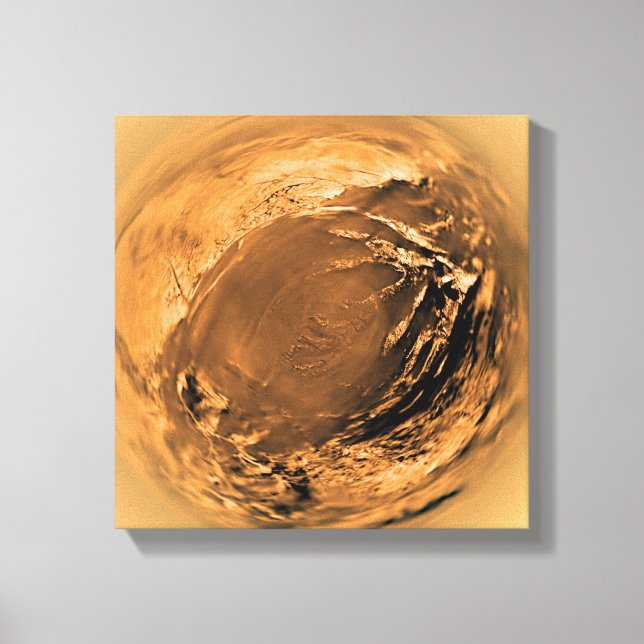 Lienzo Vista de peces de la superficie de Titan (Anverso)