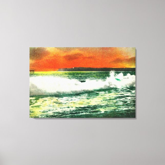 Lienzo Vista de Point Loma en SunsetCoronado, CA (Anverso)