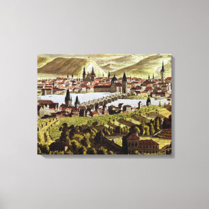 Lienzo Vista de Praga