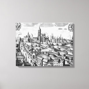 Lienzo Vista de Praga que muestra el palacio imperial y