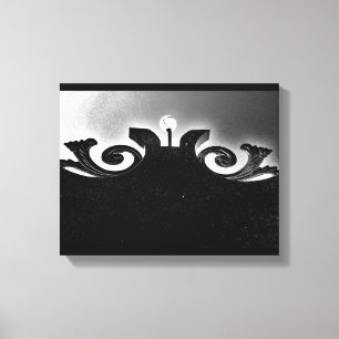 Lienzo Vista de puerta negra