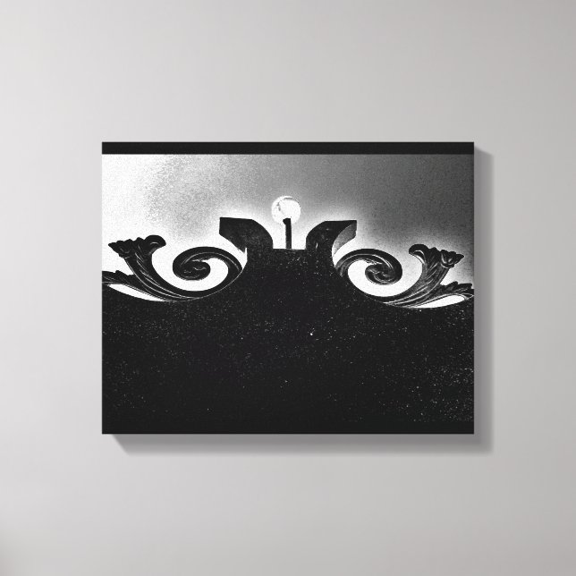 Lienzo Vista de puerta negra (Anverso)