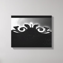 Lienzo Vista de puerta negra