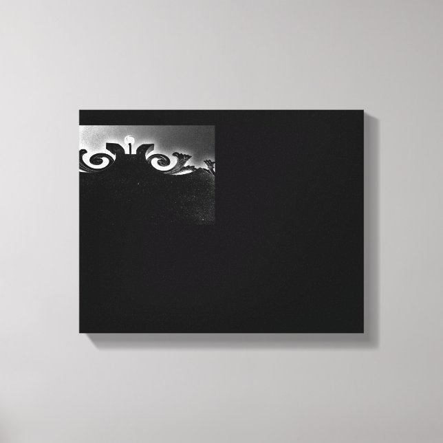 Lienzo Vista de puerta negra (Anverso)